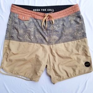 HOWLER BROTHERS- Men's Size 38 Stretch Vaquero Board Short Swim Trunks